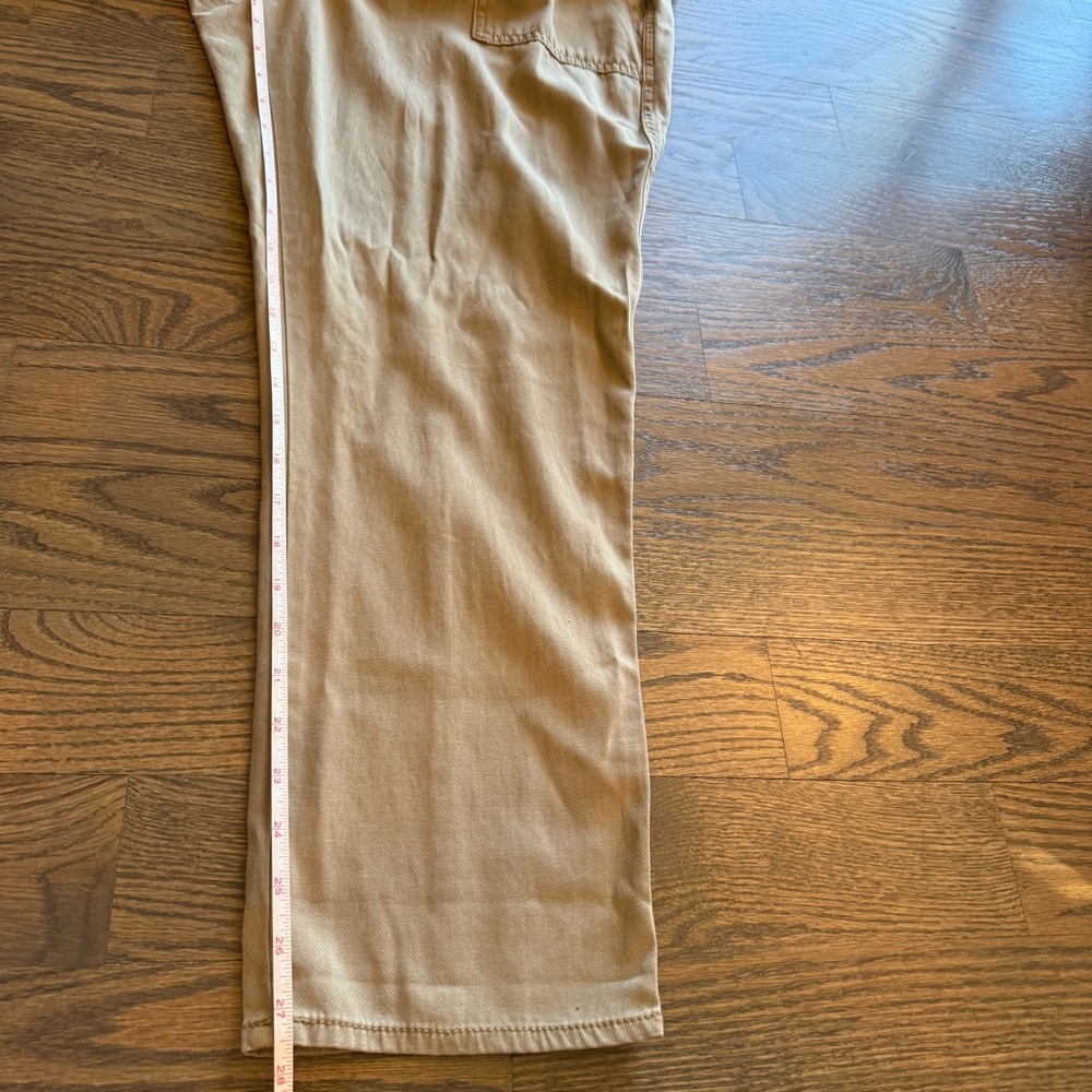 NWT Sonoma Tan Casual Tie-Waist mid-rise relaxed capri Pants size 16 - Picture 11 of 11